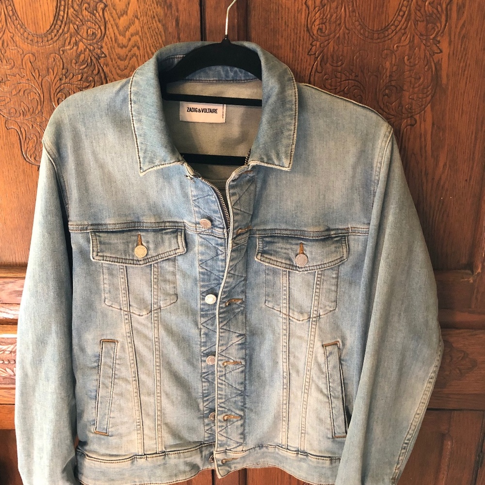 ZADIG JEAN JACKET-buttons and zips